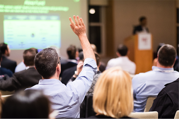 Attendees at the Machine Intelligence Summit included industry leaders, computer scientists, and venture capitalists.