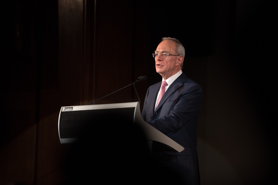 MIT President L. Rafael Reif shared his vision with MIT alumni and friends at a gathering in London in support of the MIT Campaign for a Better World. “Many of you here have joined in this work already, and I thank you. I promise that your investment will bring huge benefits to society, and that we will make you proud.”