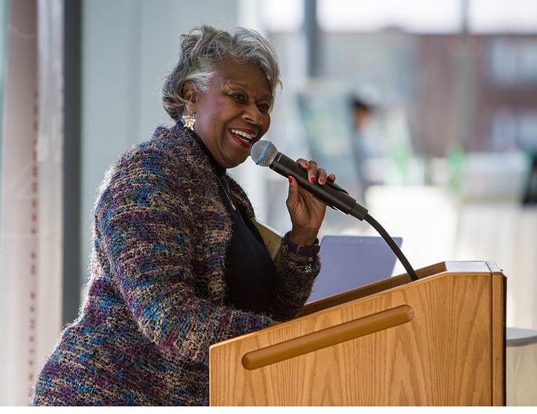 The Quarter Century Club is comprised of 4,374 active members. Club President Yvonne Gittens celebrates the remarkable achievement of the QCC Class of 2017 as well new members of the informal Gold Club, employees marking their 50-year anniversary with MIT.