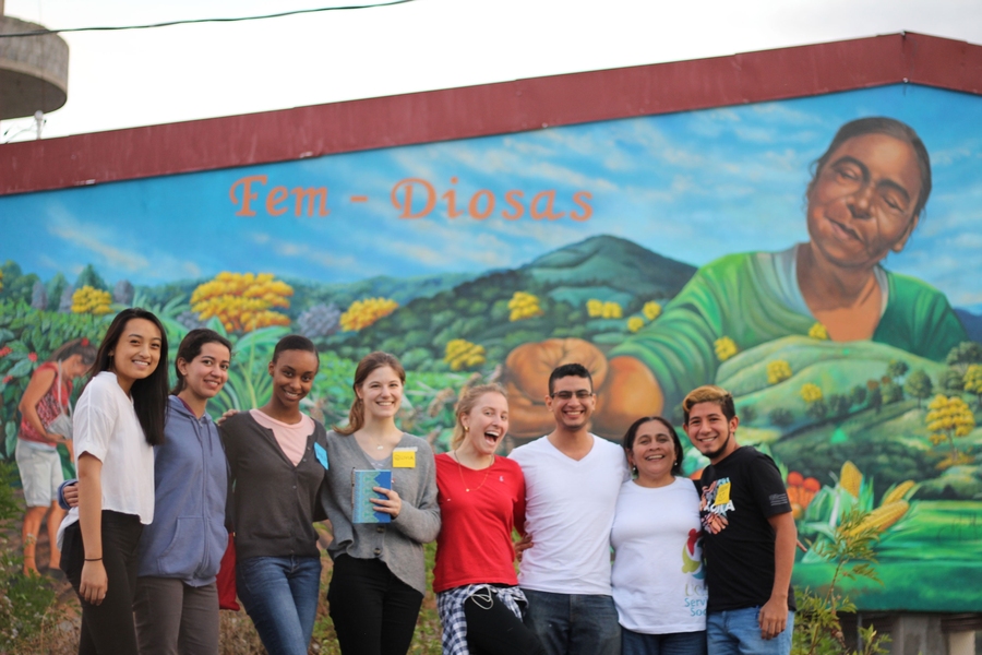 Juliana Mitkiewicz (fourth from right) was a 2017 MIT D-Lab visiting graduate student. She is pictured in Estelí, Nicaragua with a group of MIT D-Lab: Gender and Development students and colleagues from Universidad Centroamericana de Nicaragua in January. From left to right: Janel Mendoza, Gabriela Orozco, Thea Louis, Olivia Waring, Mitkiewicz, Nelson Salazar, Migdalia Herrera, and Laureano Arcia...