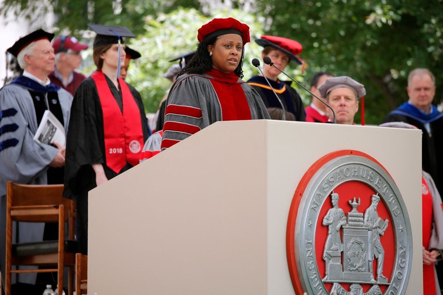 Reverend Kirstin Boswell-Ford, chaplain to the Institute, delivered the Invocation at the 2018 Commencement ceremony.