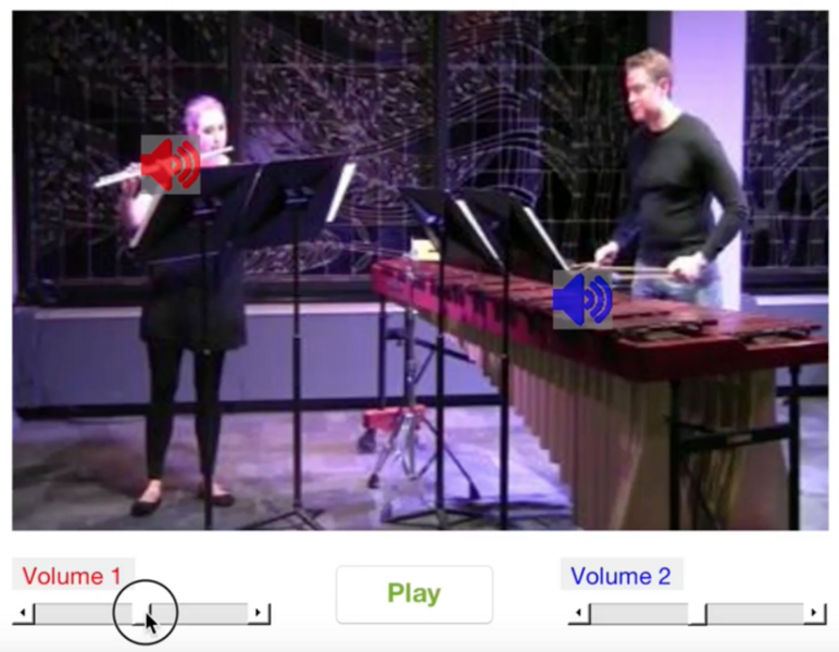 PixelPlayer also includes an interface that lets users change the volume of specific instruments in the mix.