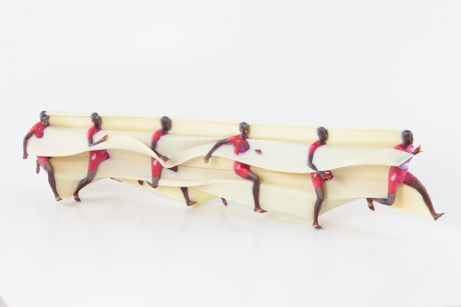 The system first detects 2-D "keypoints" on the subject’s body, and turns these poses into a series of 3-D “skeletons" that are stitched together to generate a motion sculpture.