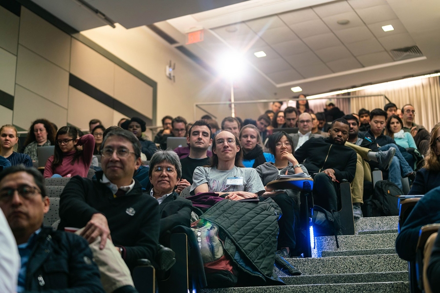 Students, faculty, and staff attended the 90-minute "Perspectives from Luminaries" panel discussion, part of the three-day celebration for the MIT Stephen A. Schwarzman College of Computing.