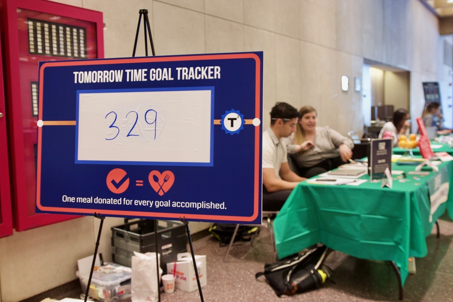 Over 600 goals were accomplished over the course of the Tomorrow Time event. For each goal accomplished, a meal will be donated to the Boston Greater Food Bank.