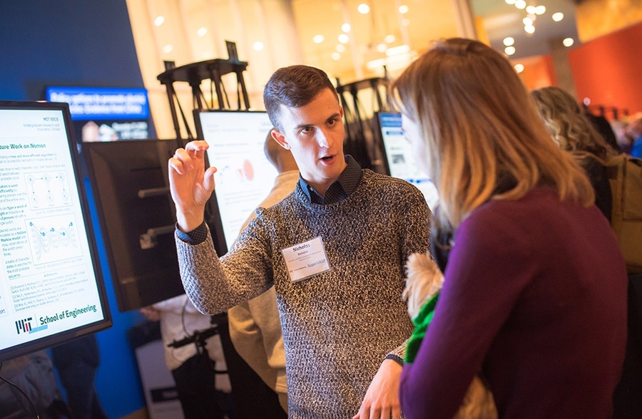 EECS junior Nicholas Bonaker was among this year’s EECS/CS+HASS SuperUROP scholars, whose research combines computer science with humanities, arts, or social sciences. Bonaker’s project involves creating better communications software for people living with severe motor impairments.