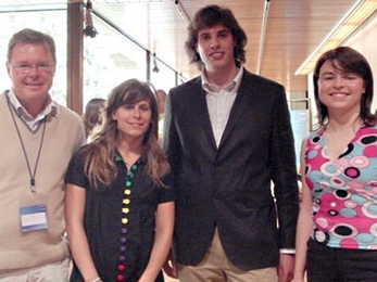 Winners of the 2008 Biocant Ventures Prize from the MIT Portugal Program's Bio-Teams, from left: researcher John Jones and students David Malta, Mariana Fernandes and Tatiana Aguiar.