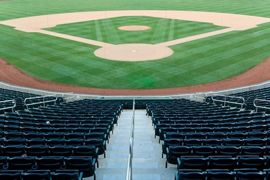 Baseball diamond and stadium