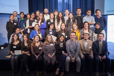 All the winners of the 2016 MIT IDEAS Global Challenge, held on April 2.