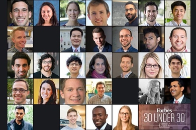 MIT affiliates were well represented in the 2017 Forbes 30 Under 30, honoring young leaders. 