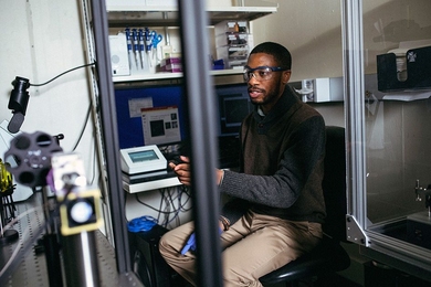 At MIT graduate student Reginald Avery has been conducting research on a biomaterial that could stop wounded soldiers from dying from shock due to severe blood loss. “I wanted to do something related to the military because I grew up around that environment,” he says. “The people, the uniformed soldiers, and the well-controlled atmosphere created a good environment to grow up in, and I wante...