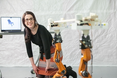 PhD student Adriana Schulz was co-lead on AutoSaw, which lets nonexperts customize different items that can then be constructed with the help of robots.
