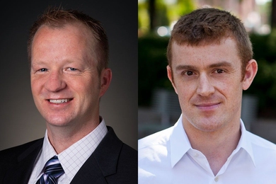 The co-directors of MITEI’s Low-Carbon Energy Center for Electric Power Systems Research are (left) Christopher Knittel, the George P. Shultz Professor of Applied Economics at the MIT Sloan School of Management, and Francis O'Sullivan, director of research for the MIT Energy Initiative.