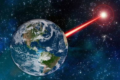 An MIT study proposes that laser technology on Earth could emit a beacon strong enough to attract attention from as far as 20,000 light years away.