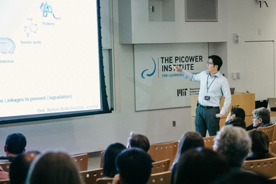 Kwanghun Chung, who hosted the daylong Picower Institute Symposium, discusses his work tor produce tissue engineering methods that greatly enhance neuroscientists' ability to image the brain.