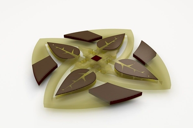A new MIT-invented system automatically designs and 3-D prints complex robotic actuators optimized according to an enormous number of specifications, such as appearance and flexibility. To demonstrate the system, the researchers fabricated floating water lilies with petals equipped with arrays of actuators and hinges that fold up in response to magnetic fields run through conductive fluids. 