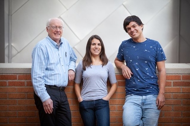 Left to right: senior research scientist David Clark, graduate student Cecilia Testart, and postdoc Philipp Richter