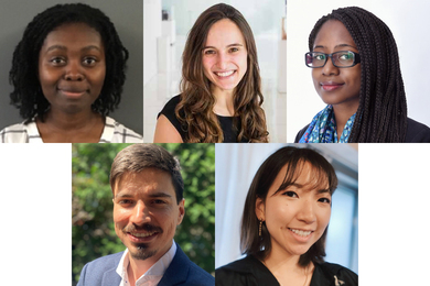 Five portrait photos of Accenture Fellows