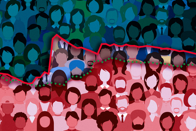 graphic depiction of more people being included in crowd