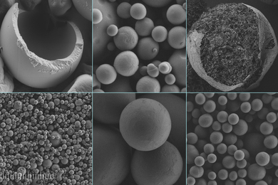 gray silk-coated microcapsules