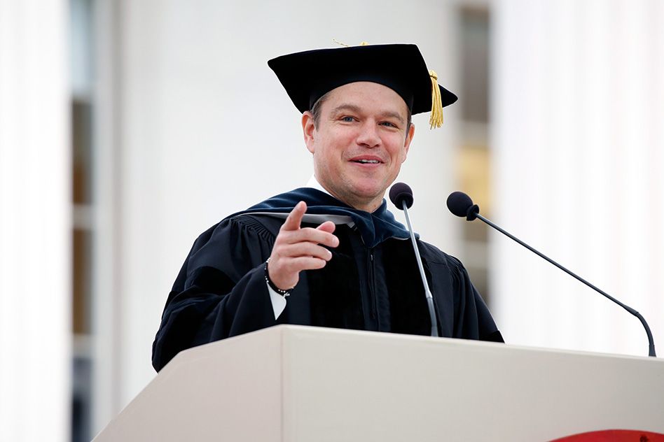 Matt Damon's Commencement address MIT News Massachusetts Institute