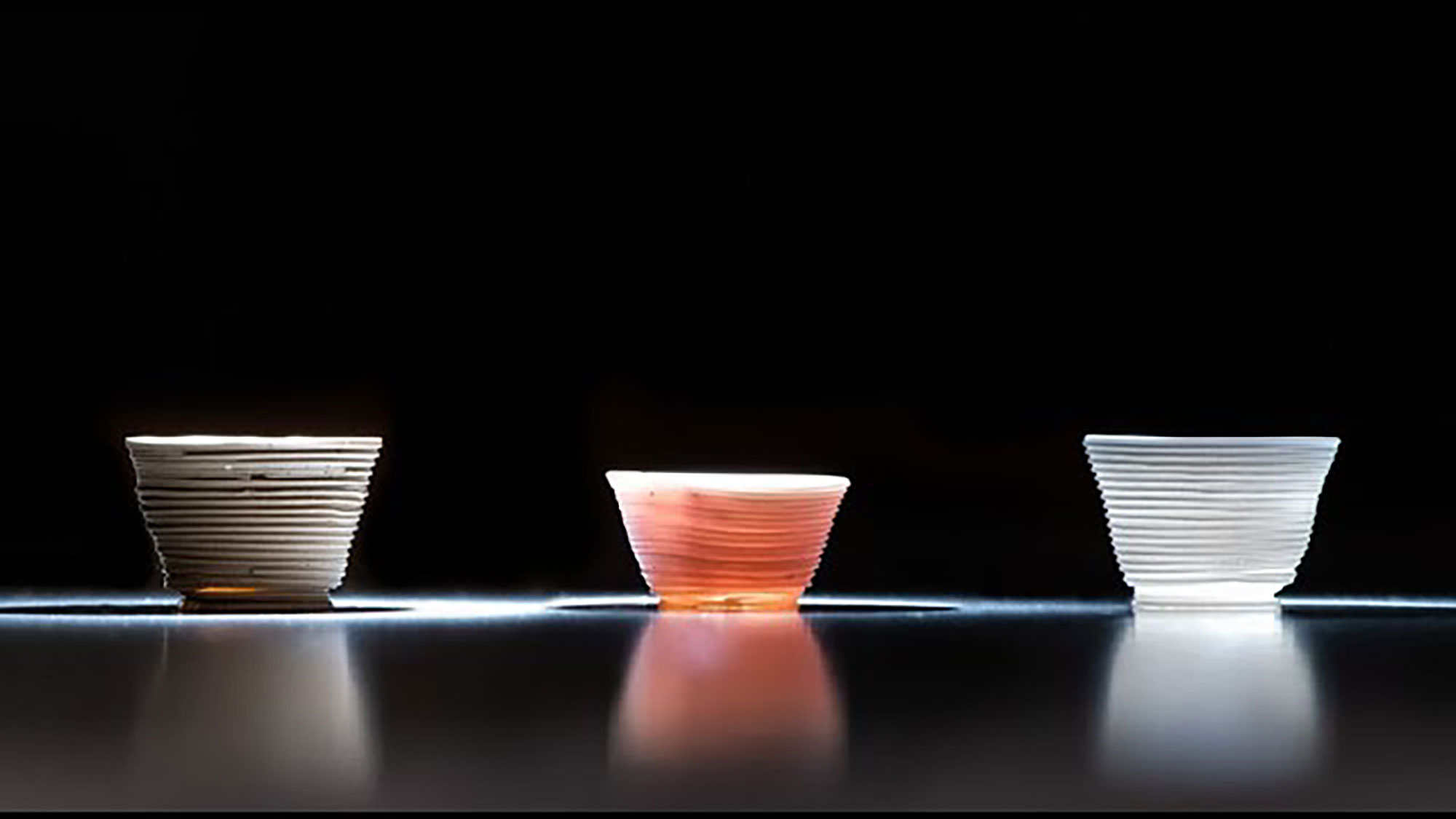 Three glass bowls