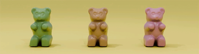 Wiggly gummy bears