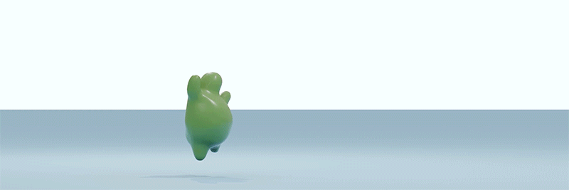 A jiggly, bouncing character.