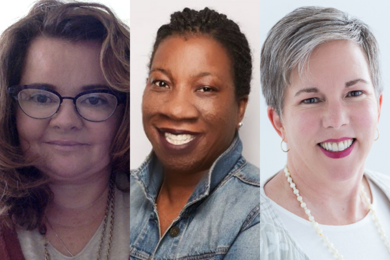 Left to right: BethAnne McLaughlin, Tarana Burke, and Sherry Marts have won the 2018 MIT Media Lab Disobedience Award.