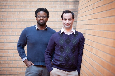 (L-R) MIT Assistant Professor Michael Carbin and PhD student Jonathan Frankle