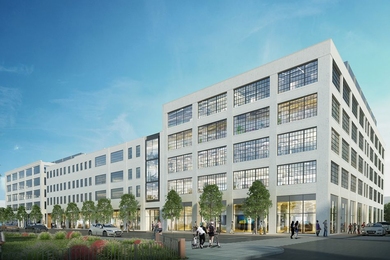 Exterior view of the new home of The Engine