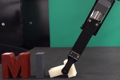 A new algorithm speeds up the planning process for robotic grippers to manipulate objects using the surrounding environment.