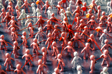 crowd showing transmission risks