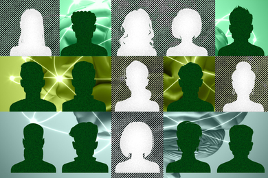 silhouettes representing the exclusion of women from autism datasets