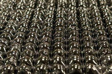 A close-up of a new origami-inspired hydrogel material