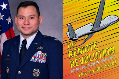 Erik Lin-Greenberg, and the book cover of “The Remote Revolution”