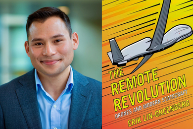 Erik Lin-Greenberg, and the book cover of “The Remote Revolution”