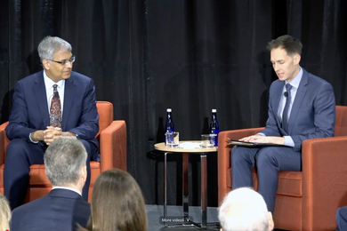 NIH Director Jay Bhattacharya and Massachusetts Representative Jake Auchincloss