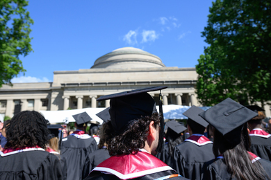 Graduates in front of the Great Dome