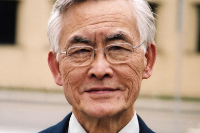 Outdoor headshot of C.C. Mei in older age