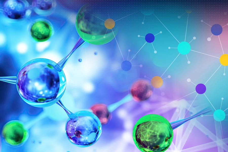 Mix of colorful peptides