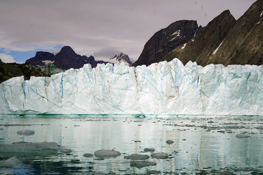 An ice cliff in Antarctica