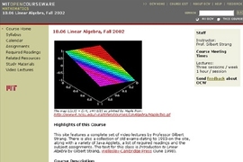A screenshot of an OpenCourseWare web page.