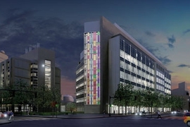 An artist's rendering of the Koch Institute at dusk. <a onclick="MM_openBrWindow('cancer-grnd-1-enlarged.html','','width=509, height=583')">
<span onmouseover="this.className='cursorChange';">Open image gallery</span>
</a>
<noscript> <a href="cancer-grnd-1-enlarged.html">
<em>(no JavaScript)</em>
</a>
</noscript>