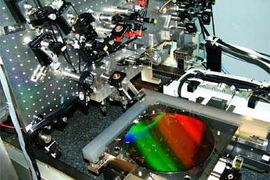 MIT nanoruler lithography tool with a 300 mm-diameter silicon wafer.