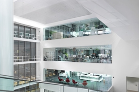 An interior shot of the new Media Lab complex, which officially opened last week.