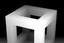 Depth-sensing cameras can produce 'depth maps' like this one, in which distances are depicted as shades on a gray-scale spectrum (lighter objects are closer, darker ones farther away).