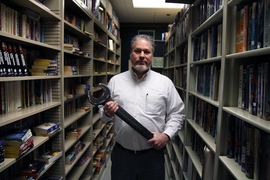 The MIT Science Fiction Society — one of the three largest publicly available collections of science fiction literature in the world — attracts passionate devotees of the genre. Jack Stevens '76, has been a member for more than 40 years and staffs the library on Wednesday nights.
