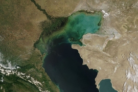 The Caucasus mountains in Azerbaijan funnel from the west, into the Caspian Sea, a major oil-producing source. According to new MIT research, the region is ripe for a future earthquake that could have devastating effects for the country's capital, Baku, situated on the small outcrop jutting into the sea. 