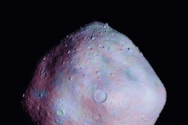 Simulated image of asteroid (101955) 1999 RQ36.